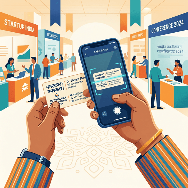 Scanning a business card